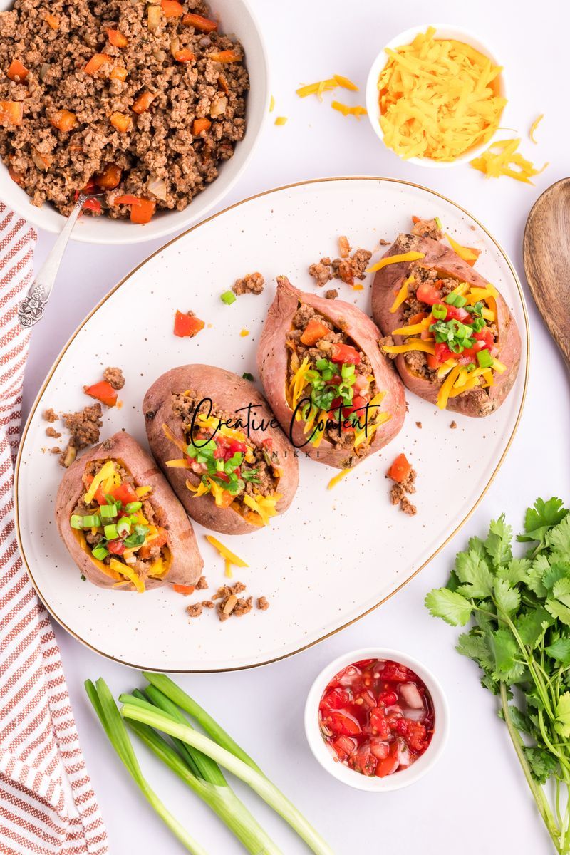 Taco Stuffed Sweet Potatoes - Exclusive