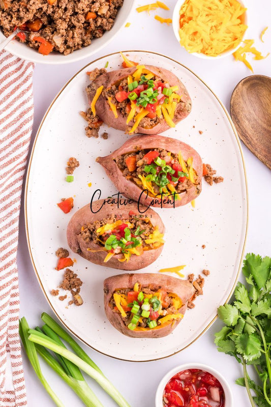 Taco Stuffed Sweet Potatoes  -  Exclusive