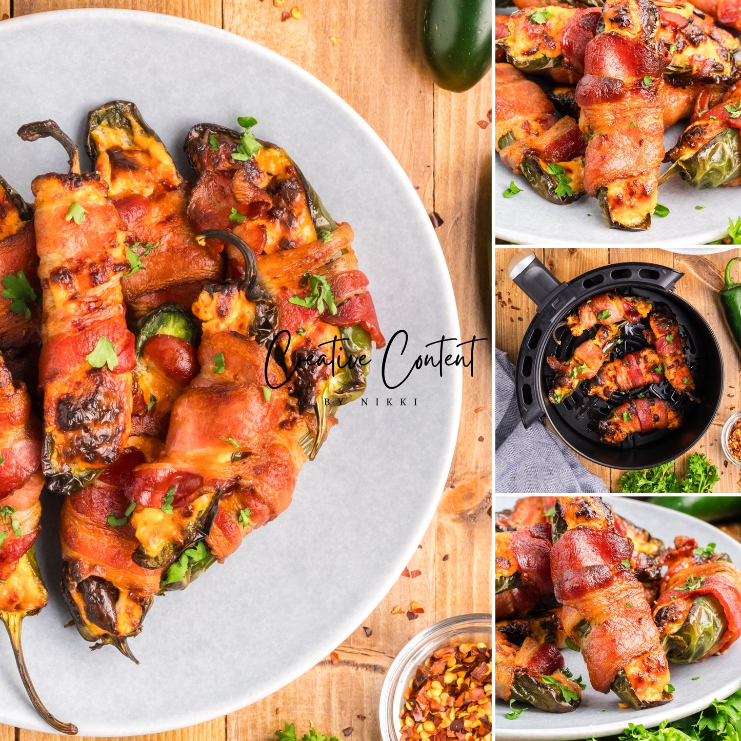 Air Fryer Bacon Wrapped Jalapeno Poppers - Set 3 of 3