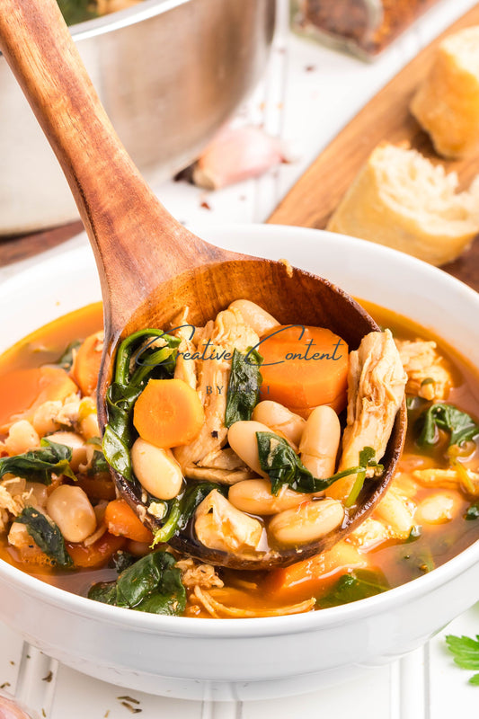One Pot Tuscan White Bean Soup With Chicken  -  Exclusive
