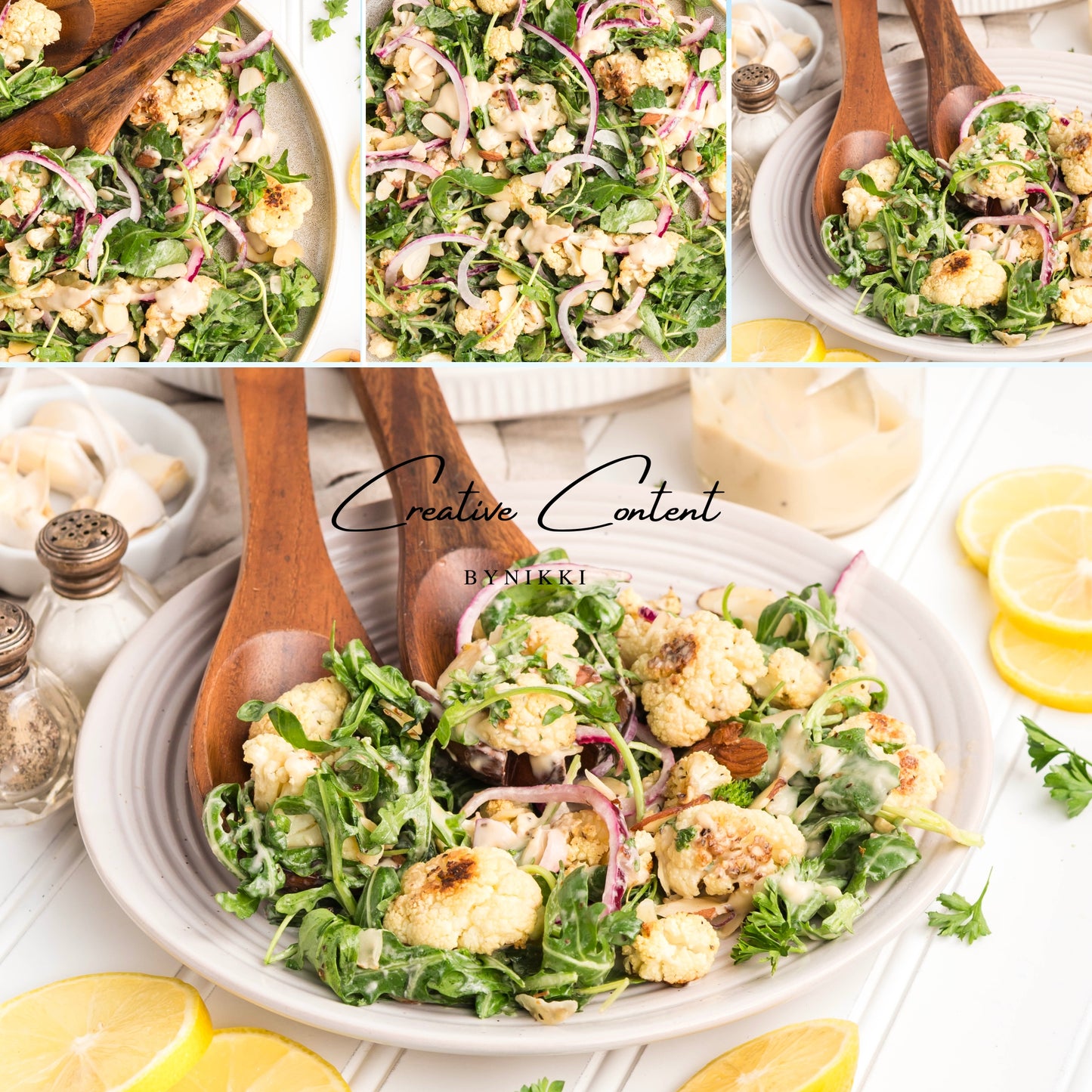 Roasted Cauliflower Salad with Lemon Tahini Dressing - Set 2 of 2