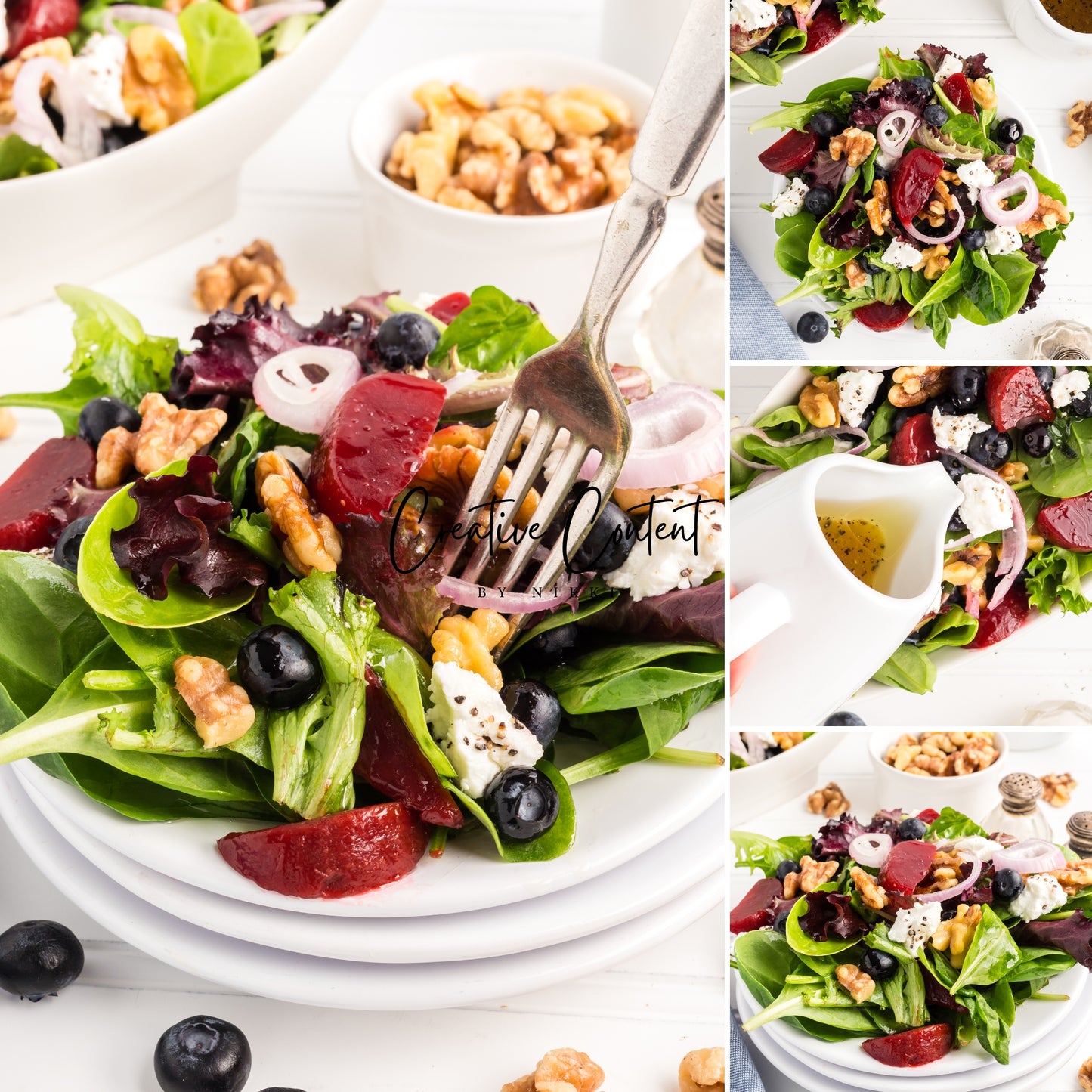 Goat Cheese Salad + Homemade Vinaigrette - Set 2 of 2