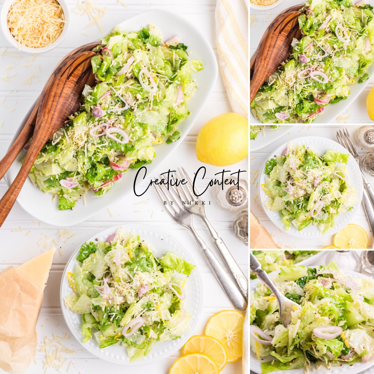 Parmesan Chopped Salad / Lemon Parmesan Salad - 2 of 3