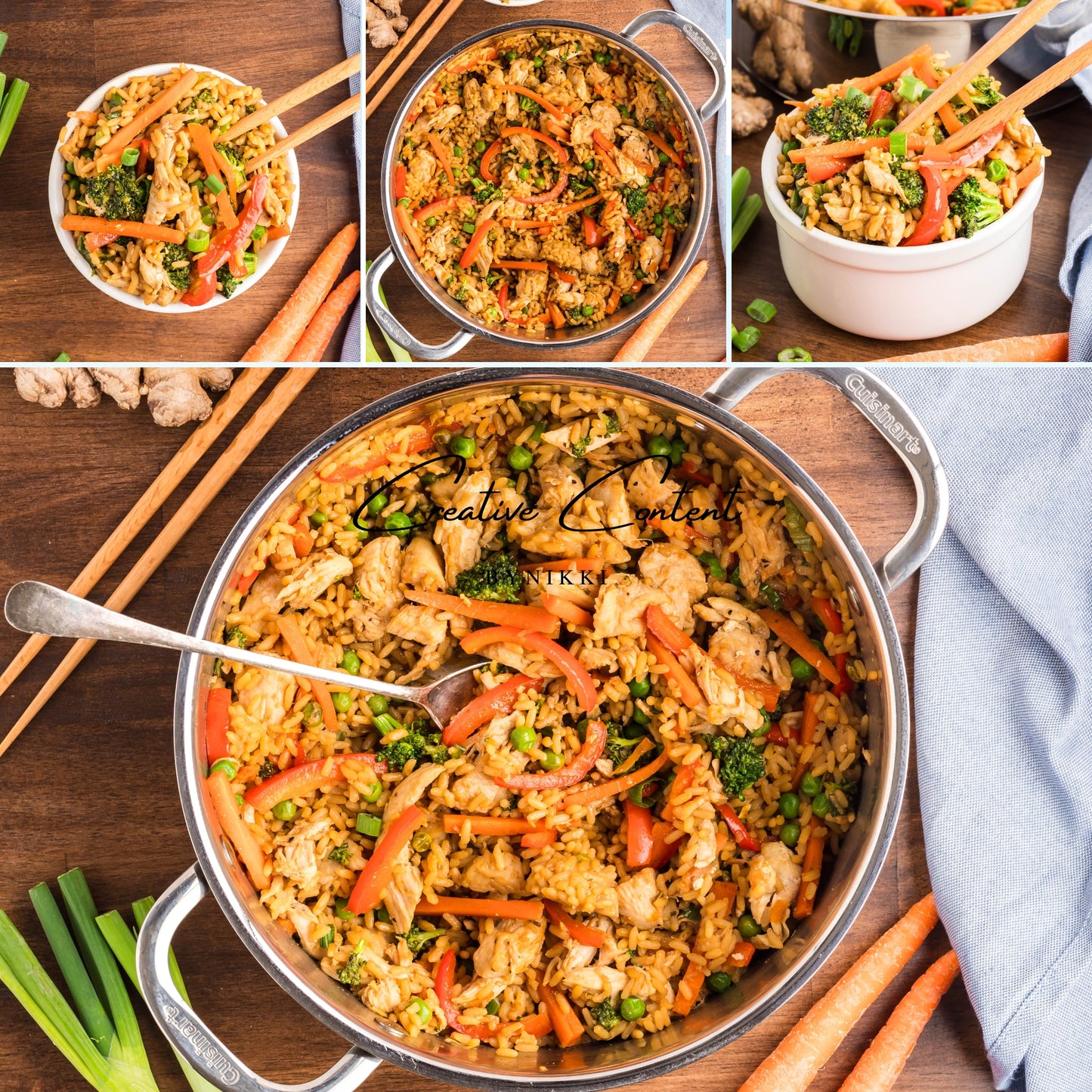 Easy One Pot Teriyaki Chicken and Rice Bowl - Set 2 of 2