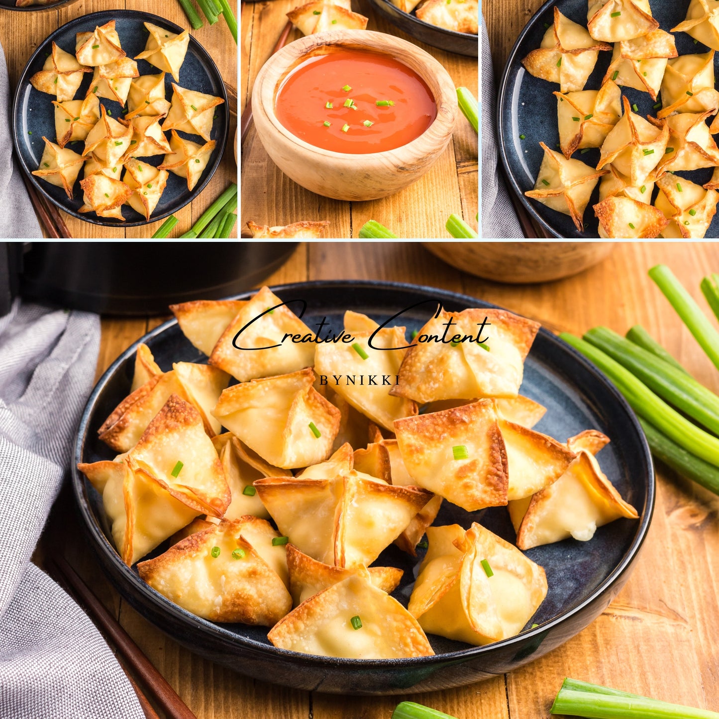 Air Fryer Cream Cheese Wontons + Sweet N Sour Sauce - Set 2 of 2