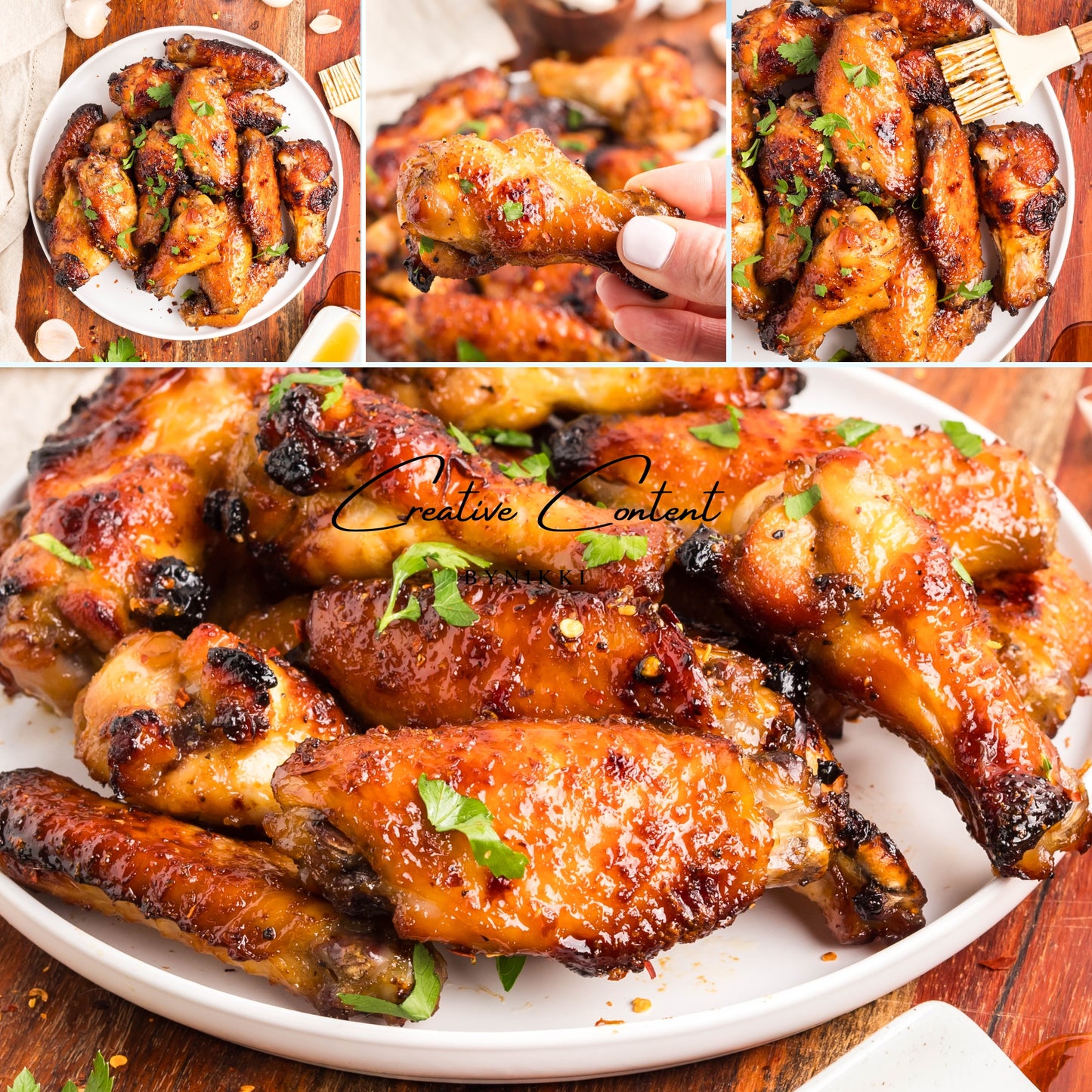 Honey Garlic Chicken Wings - Set 2 of 2 (parsley)