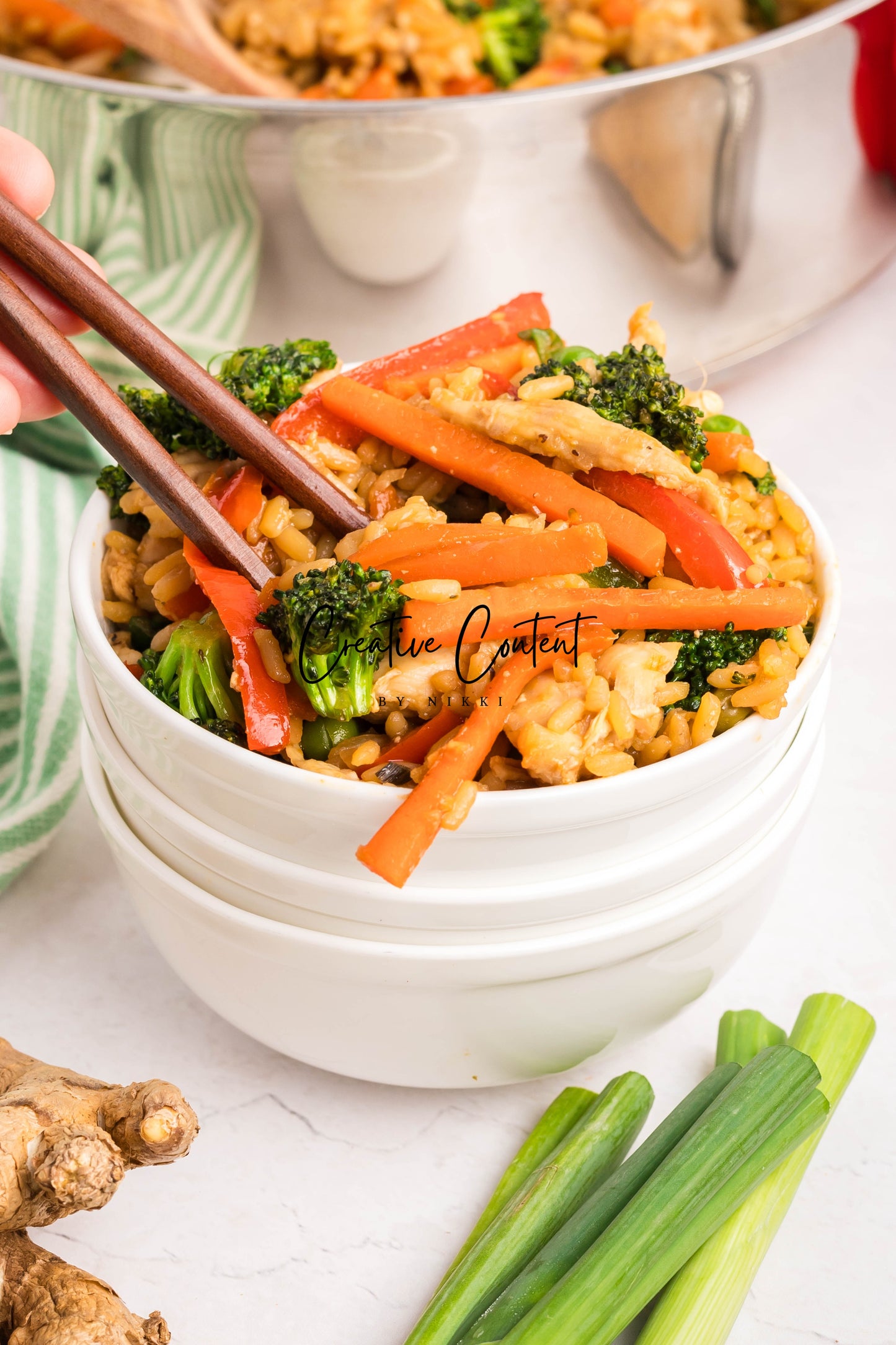 Easy One Pot Teriyaki Chicken and Rice Bowl - Set 1 of 2