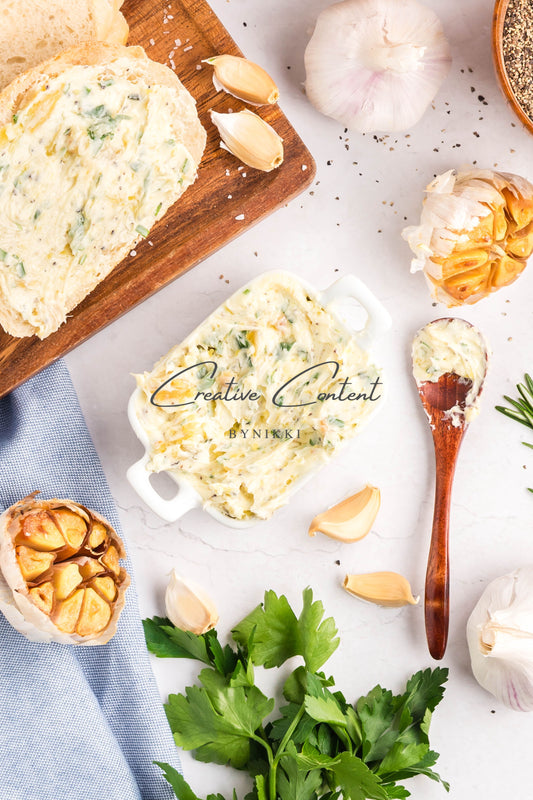 Roasted Garlic + Roasted Garlic With Butter - Set 1 of 2