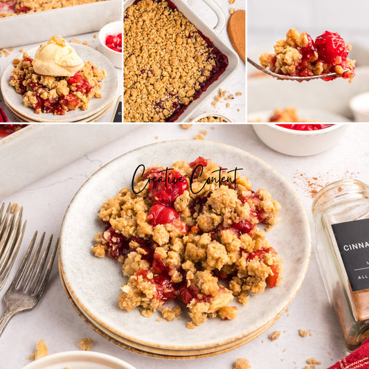 Easy Cherry Crumble-  Set 1 of 2