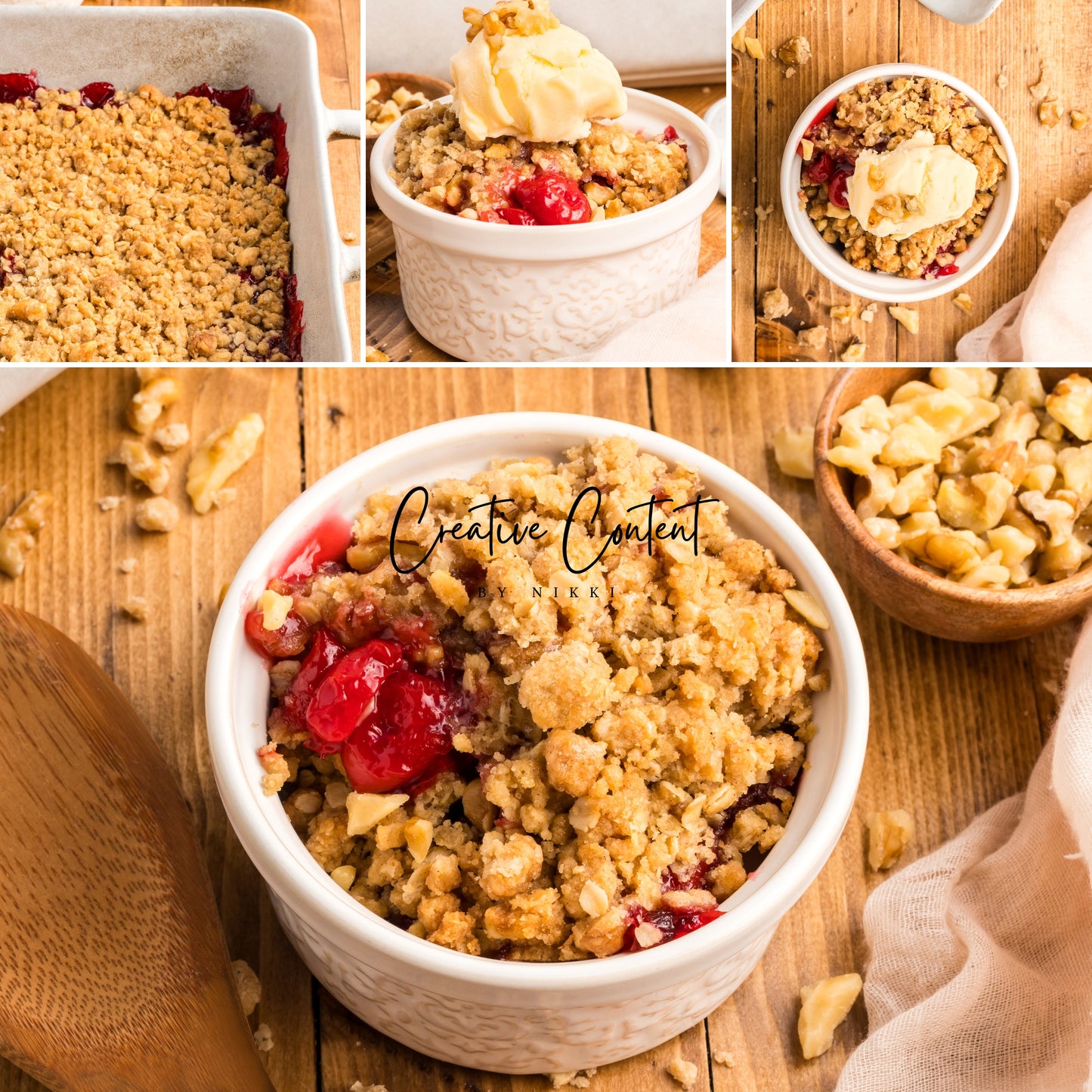 Easy Cherry Crumble-  Set 2 of 2