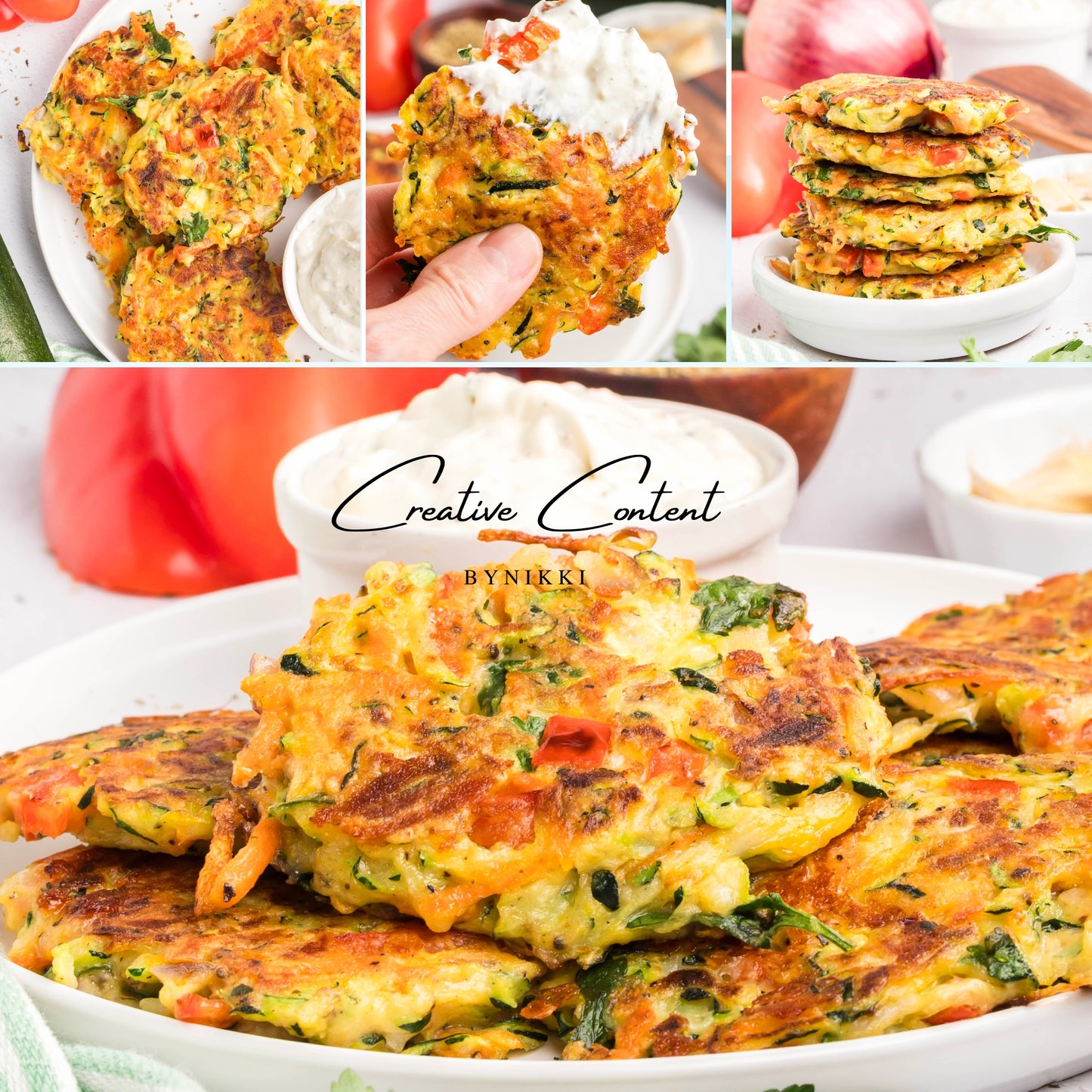 Cheesy Veggie Patties + Creamy Garlic Dip- Exclusive