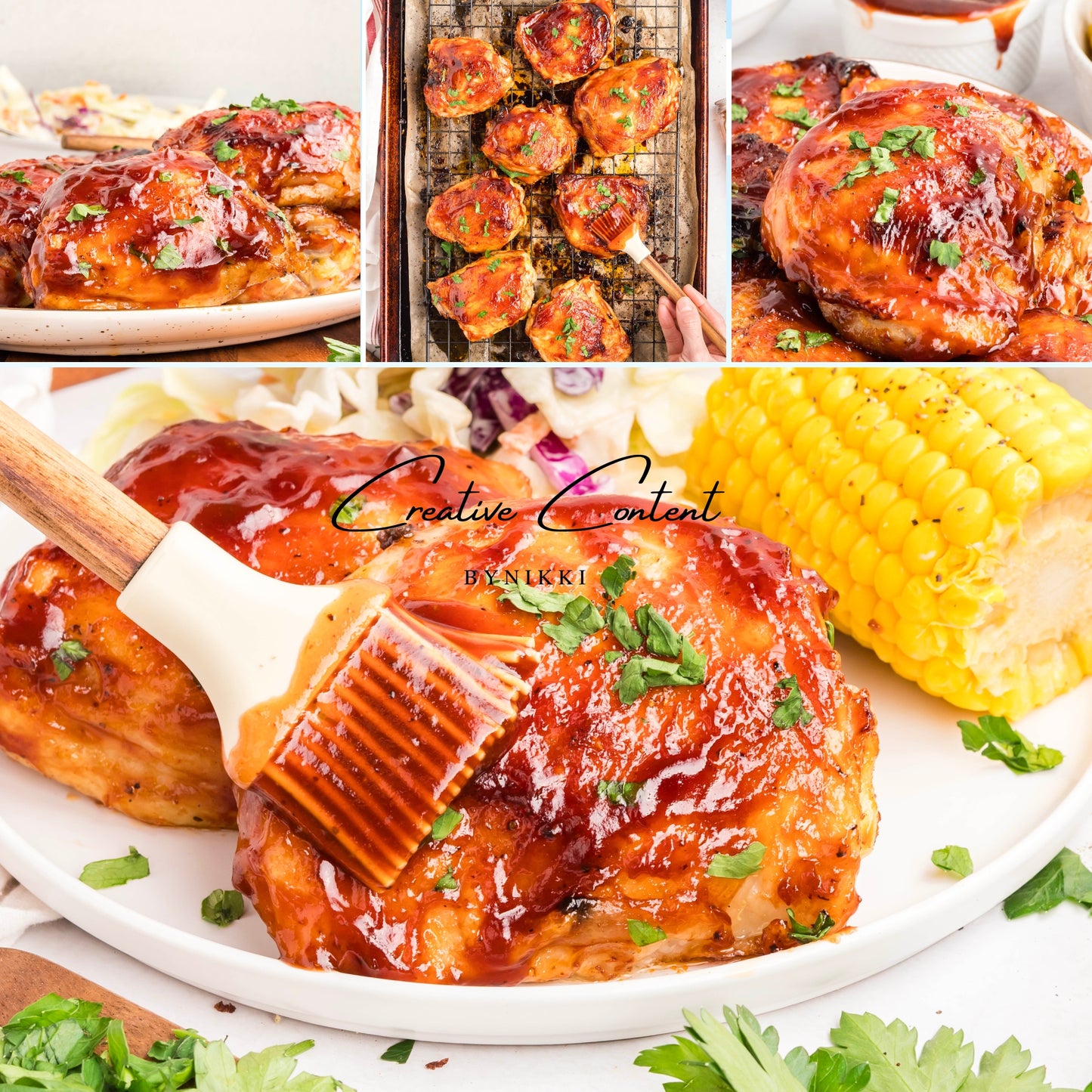 Baked Barbecue Chicken Thighs - Exclusive