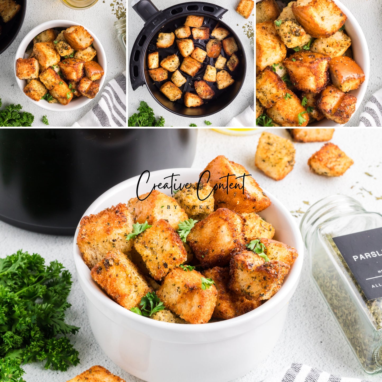 Air Fryer Croutons - (30 hero shots)