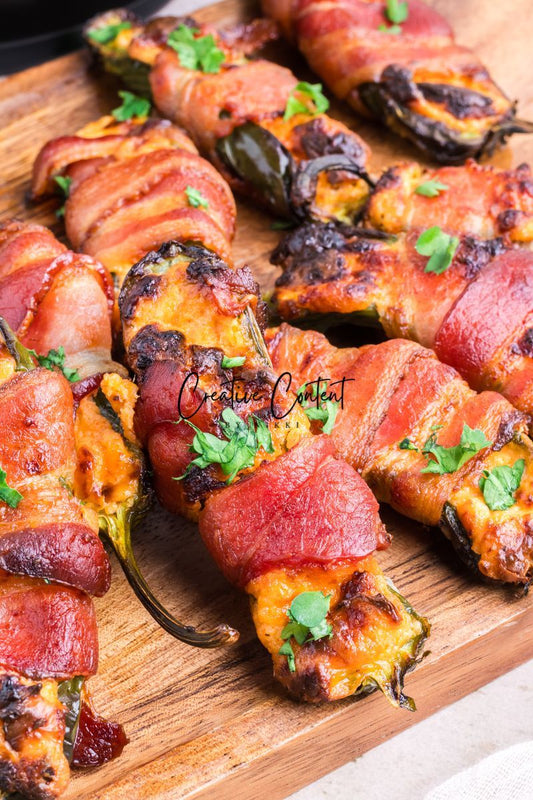Air Fryer Bacon Wrapped Jalapeno Poppers - Set 2 of 3