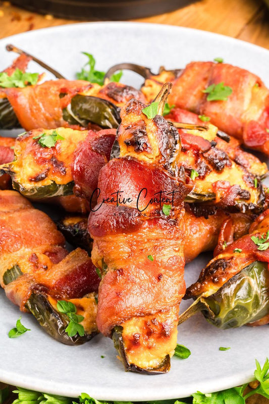 Air Fryer Bacon Wrapped Jalapeno Poppers - Set 3 of 3