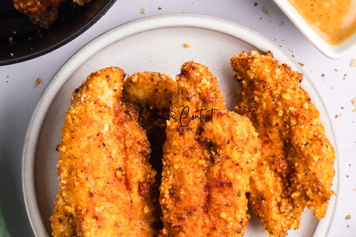 Air Fryer Breaded Chicken + Honey Mustard Sauce - Set 1 of 2