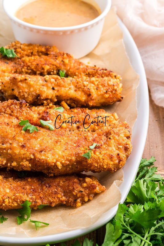 Air Fryer Breaded Chicken + Honey Mustard Sauce - Set 2 of 2