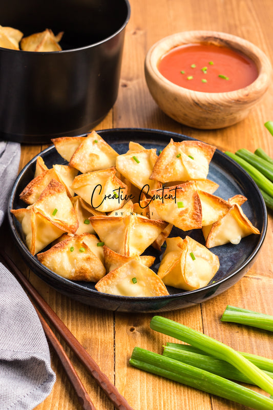 Air Fryer Cream Cheese Wontons + Sweet N Sour Sauce - Set 2 of 2