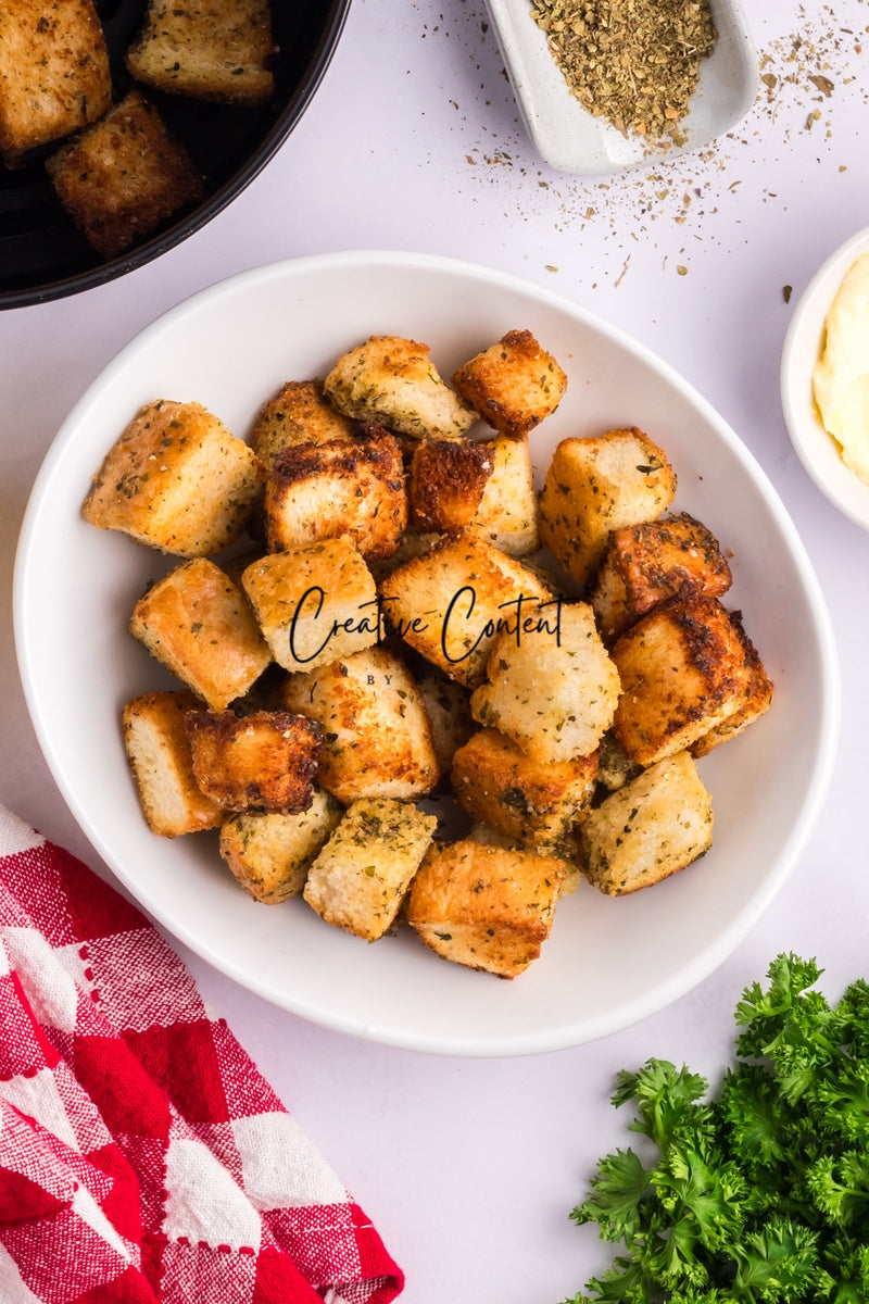 Air Fryer Croutons - (30 hero shots)