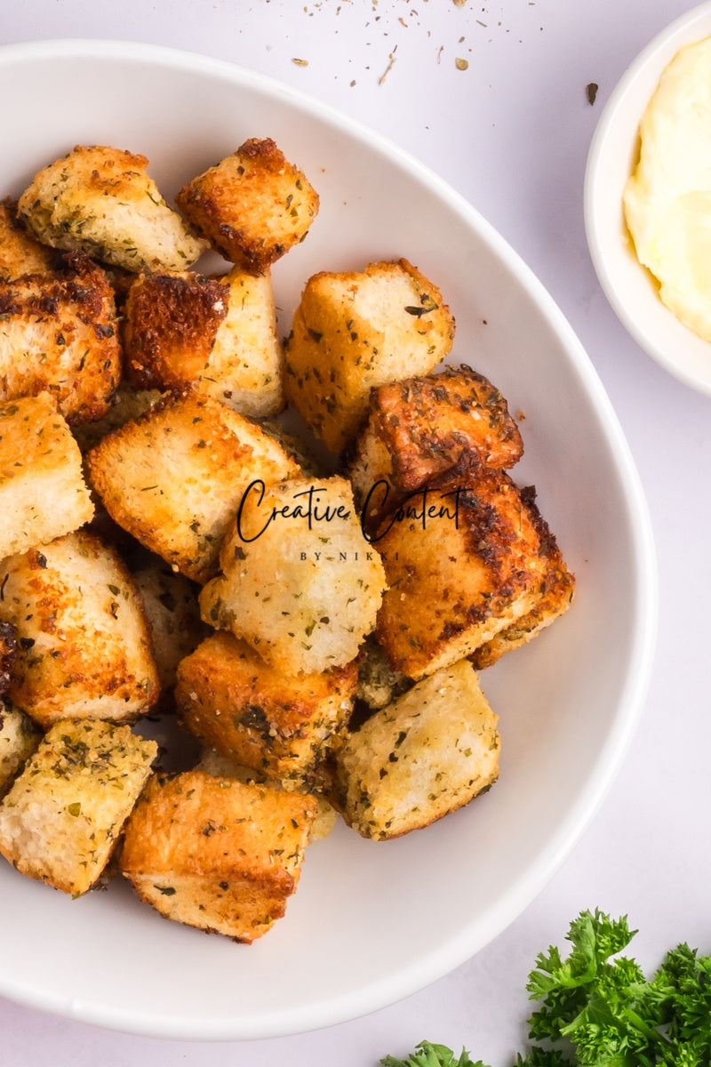 Air Fryer Croutons - (30 hero shots)