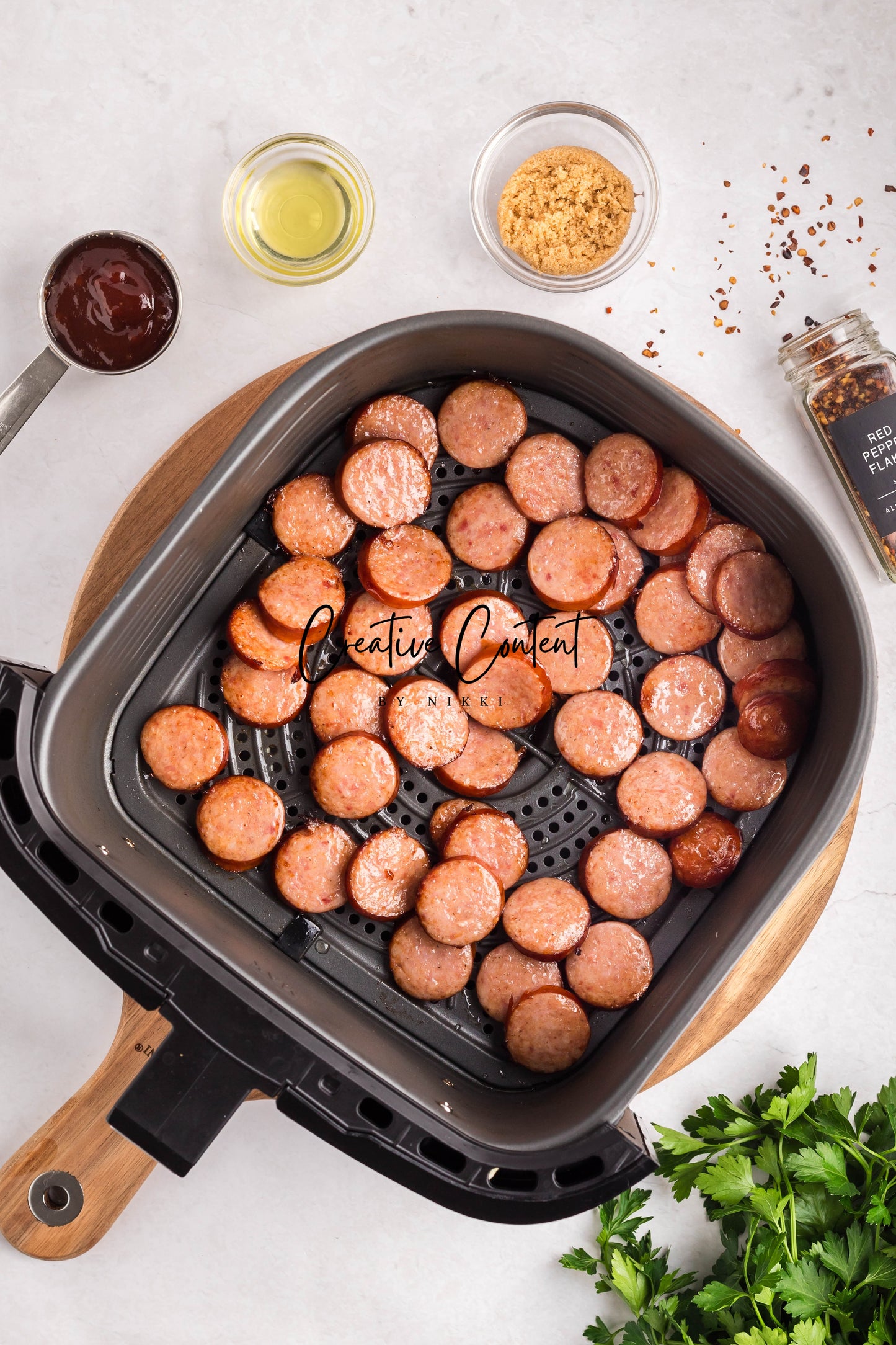 Air Fryer Kielbasa + Creamy Mustard Sauce - Set 1 of 2