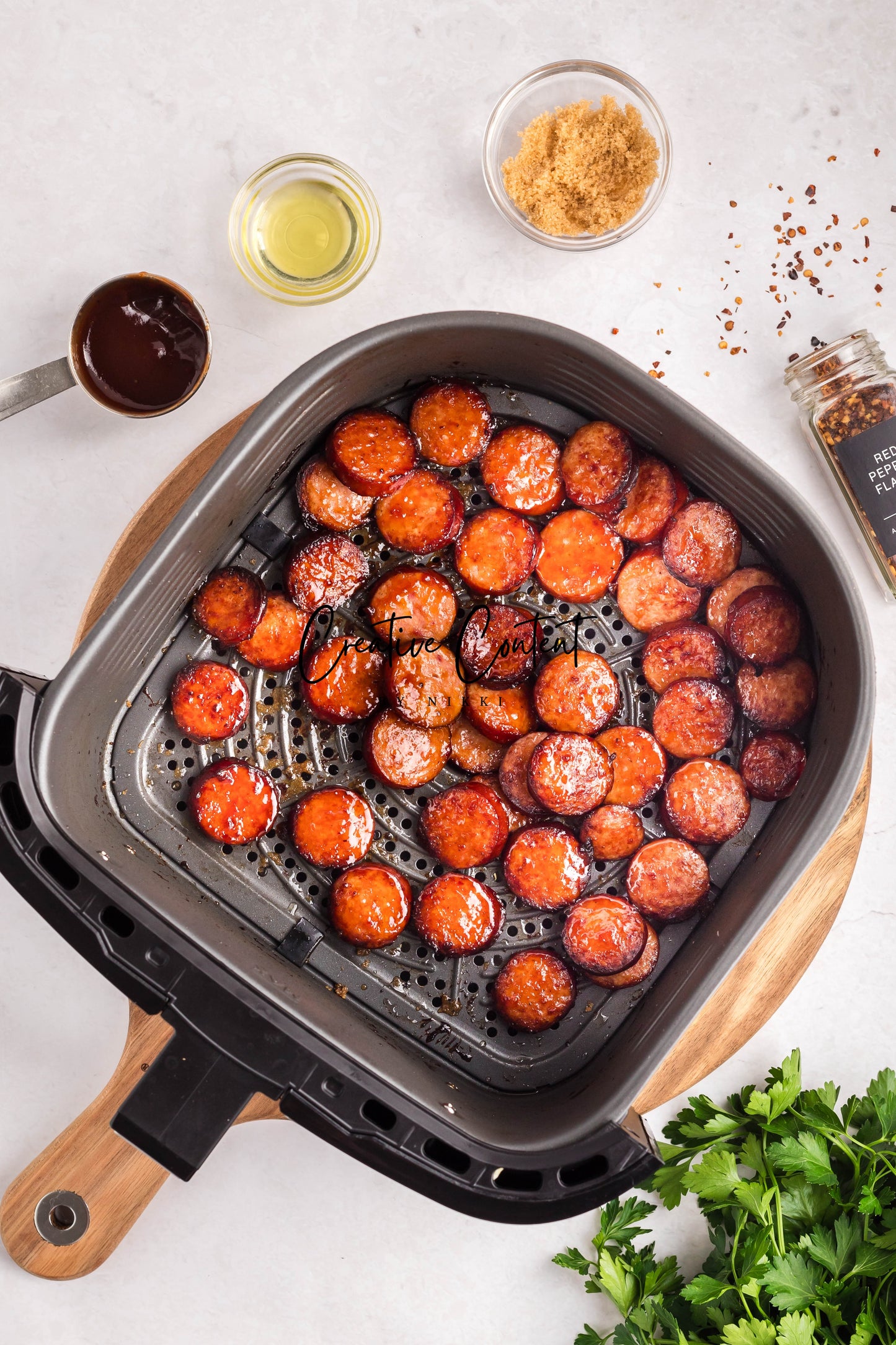 Air Fryer Kielbasa + Creamy Mustard Sauce - Set 1 of 2