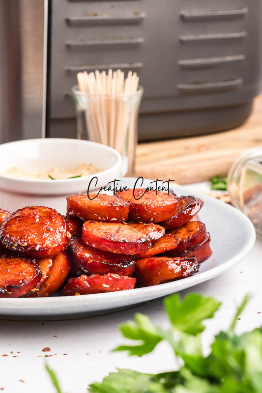 Air Fryer Kielbasa + Creamy Mustard Sauce - Set 1 of 2