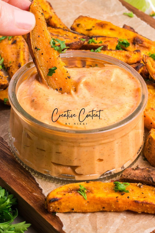 Air Fryer Sweet Potato Wedges + Spicy Mayo (2 recipes) - Set 2 of 3