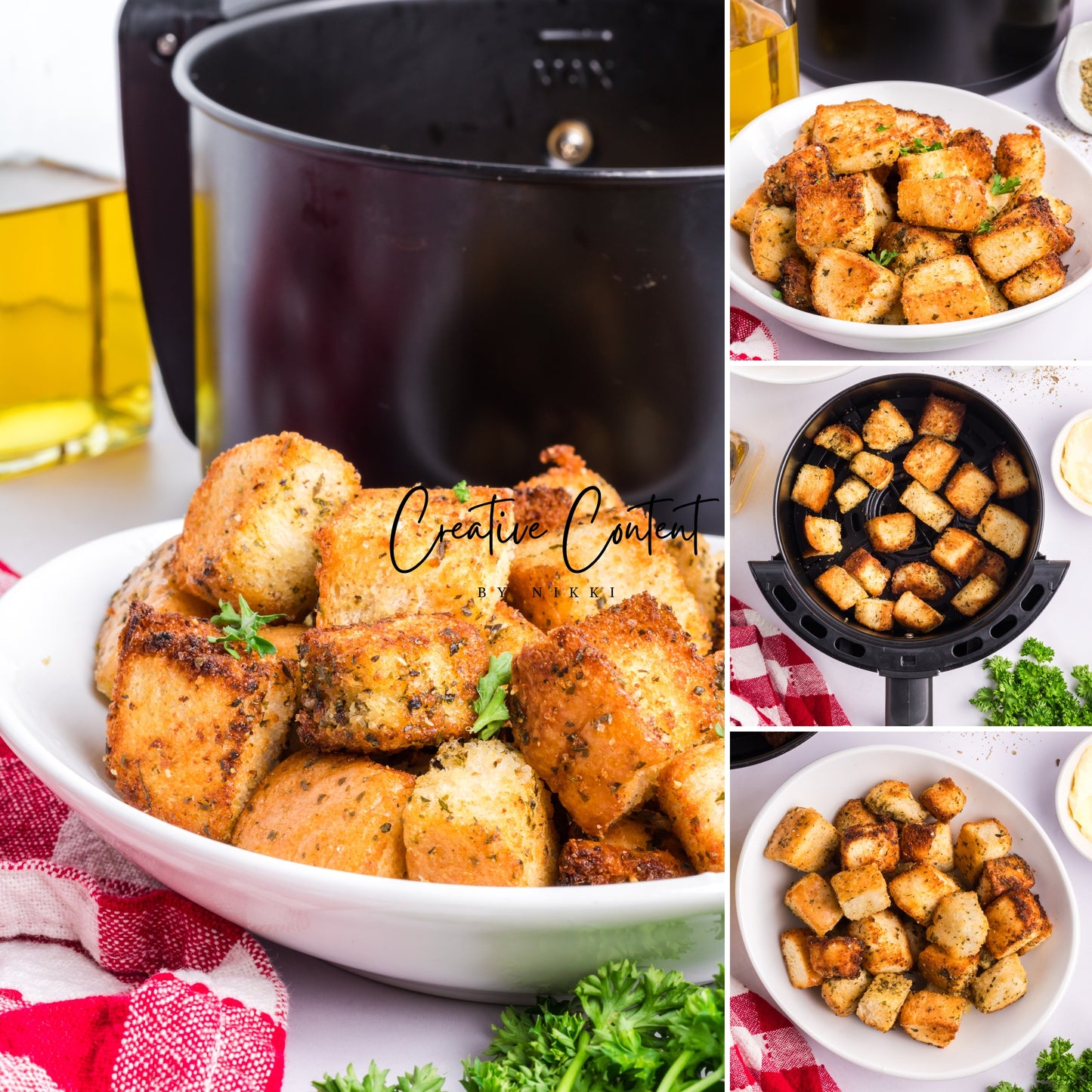 Air Fryer Croutons - (30 hero shots)
