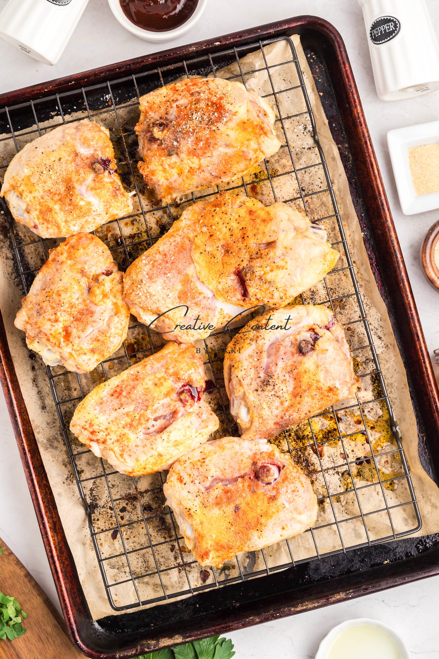 Baked Barbecue Chicken Thighs - Exclusive