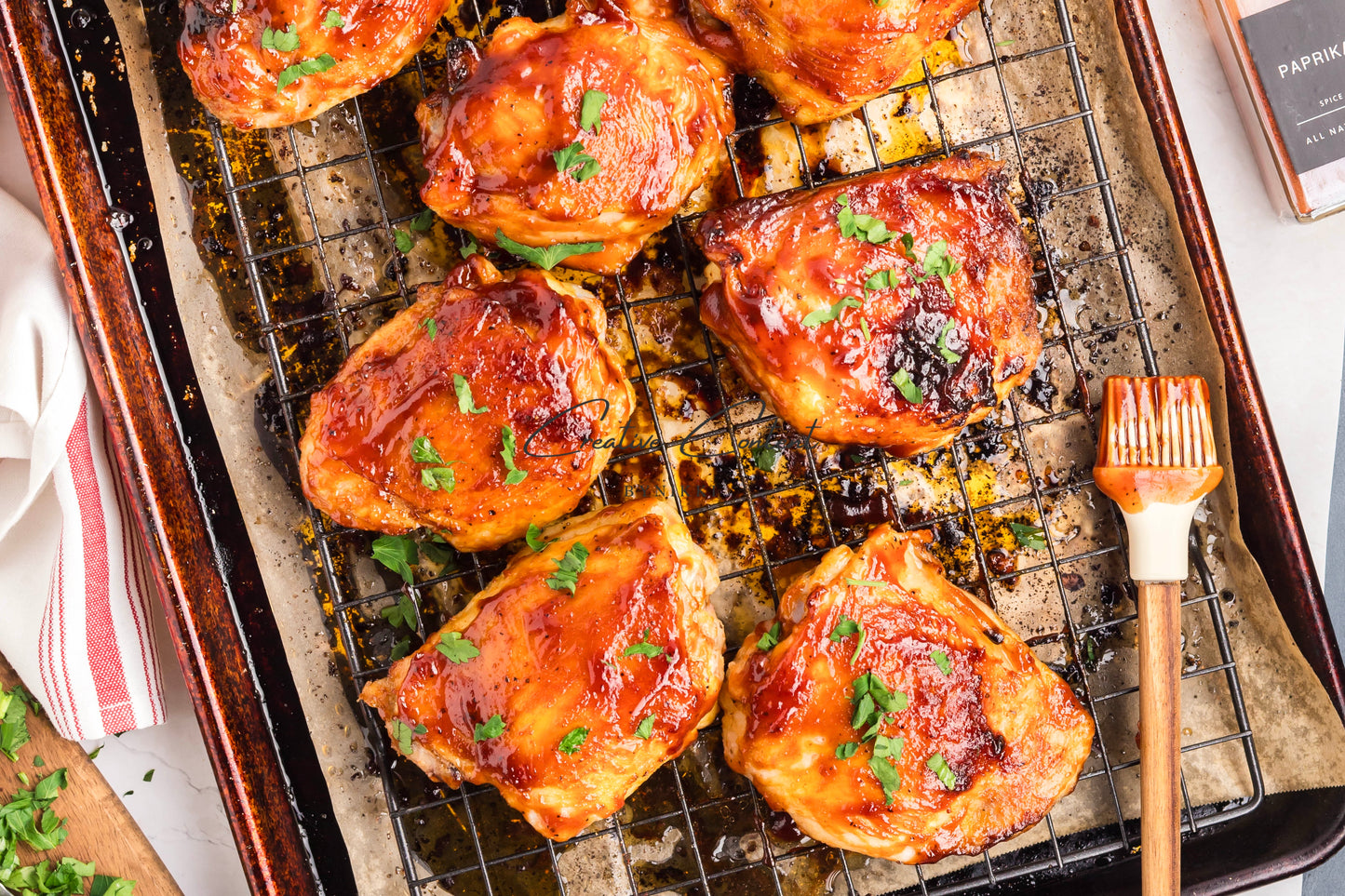 Baked Barbecue Chicken Thighs - Exclusive
