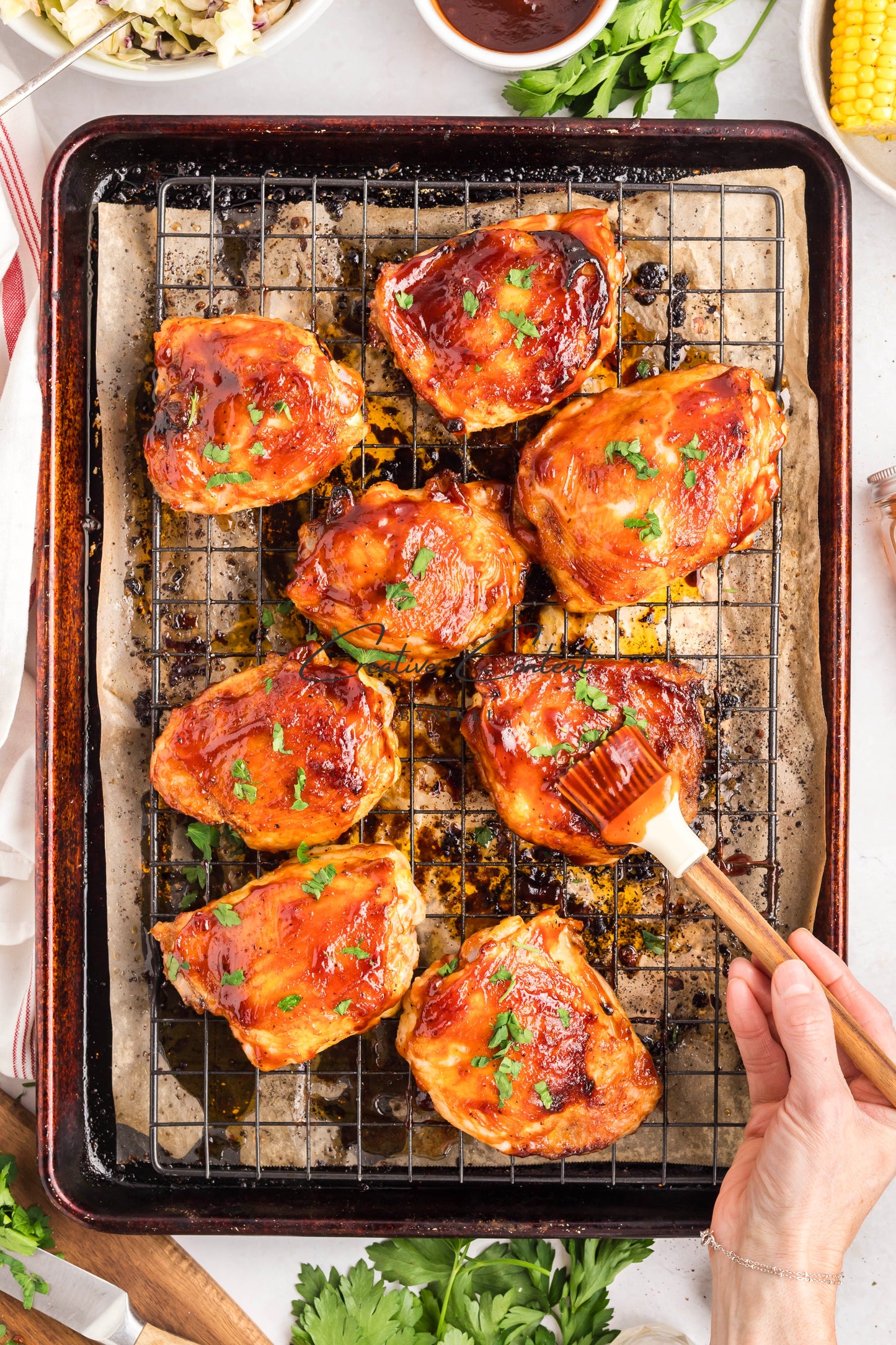 Baked Barbecue Chicken Thighs - Exclusive