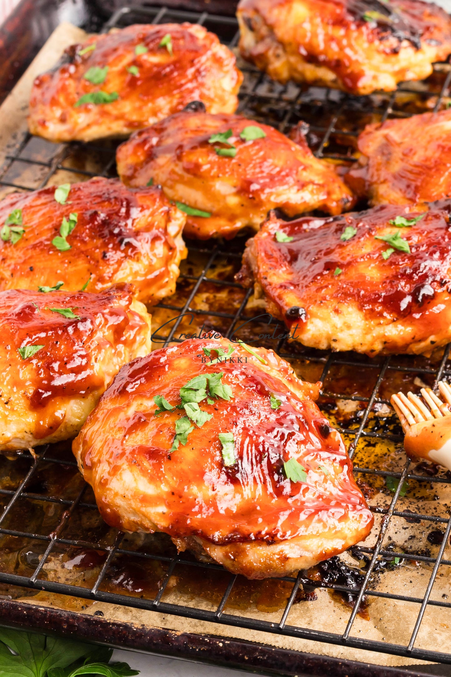 Baked Barbecue Chicken Thighs - Exclusive