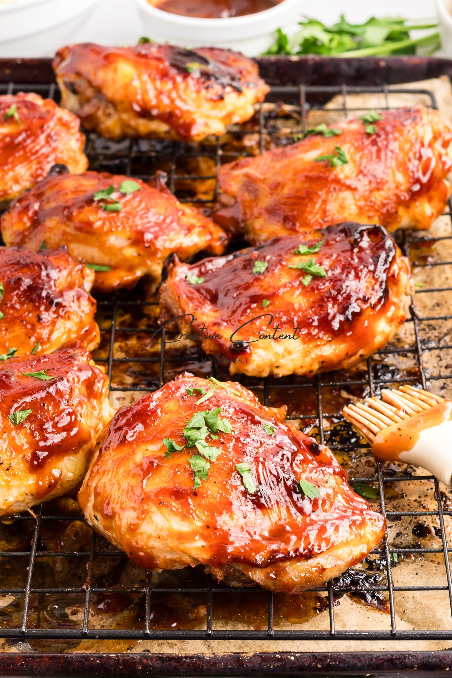Baked Barbecue Chicken Thighs - Exclusive
