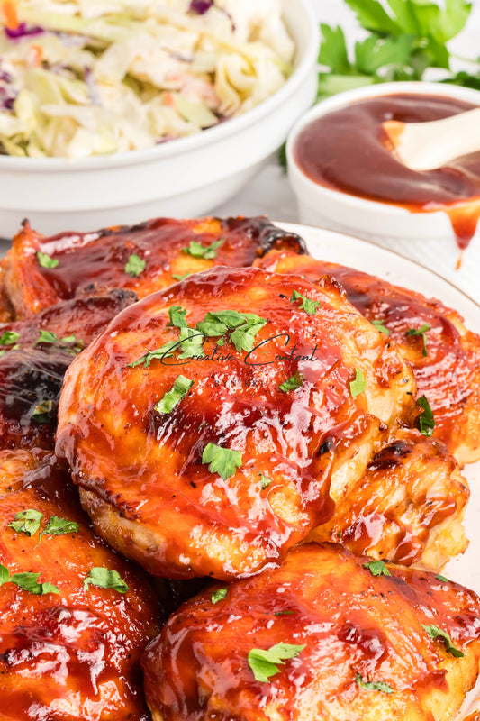 Baked Barbecue Chicken Thighs - Exclusive