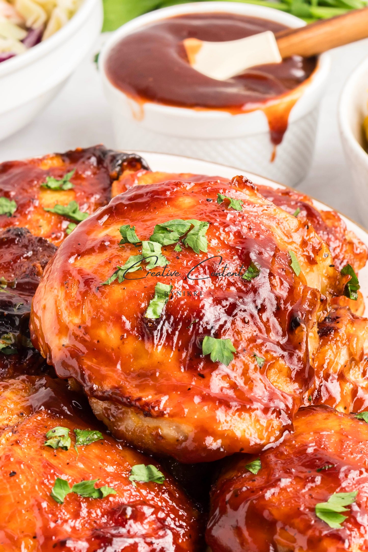 Baked Barbecue Chicken Thighs - Exclusive