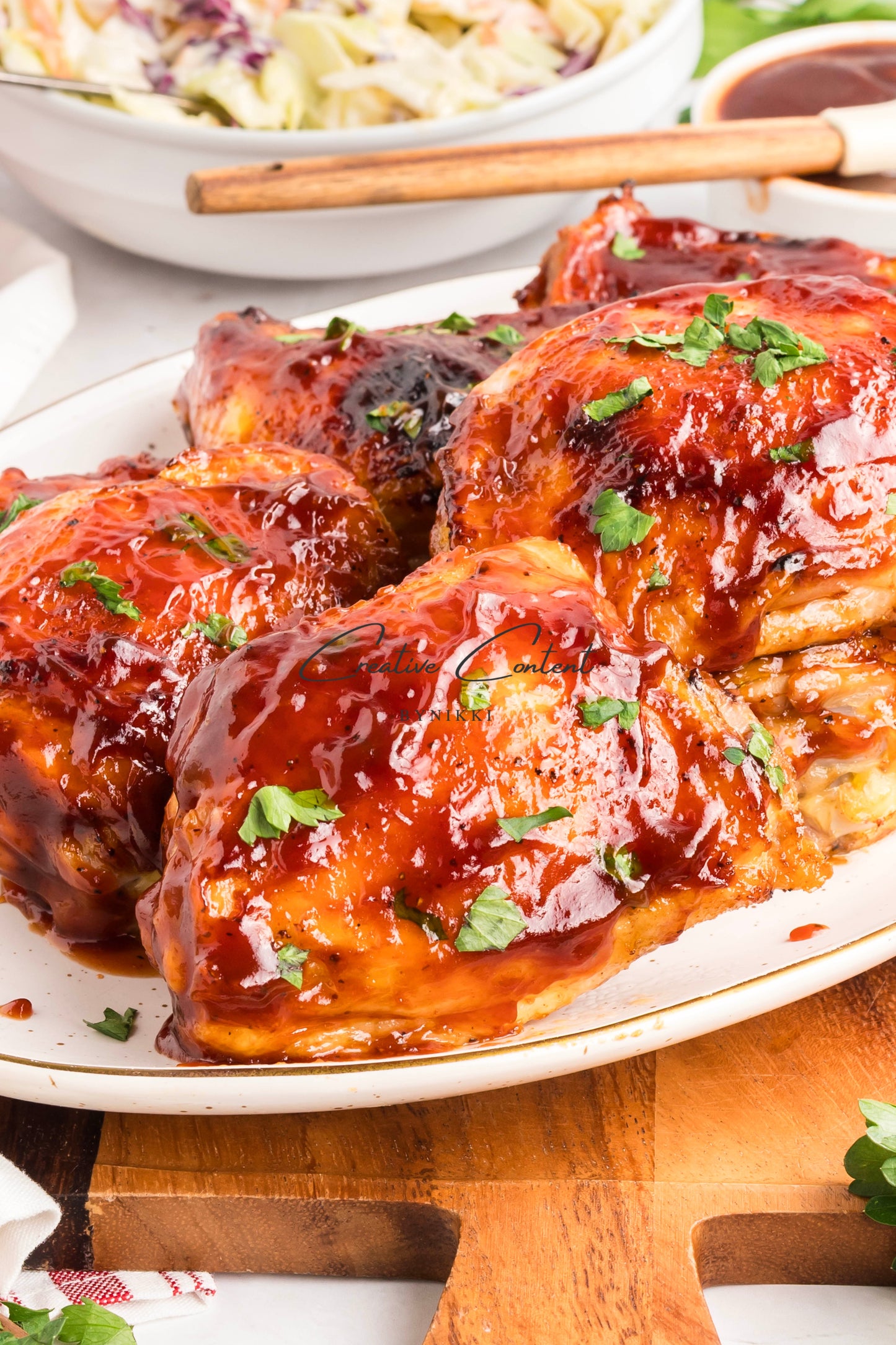 Baked Barbecue Chicken Thighs - Exclusive