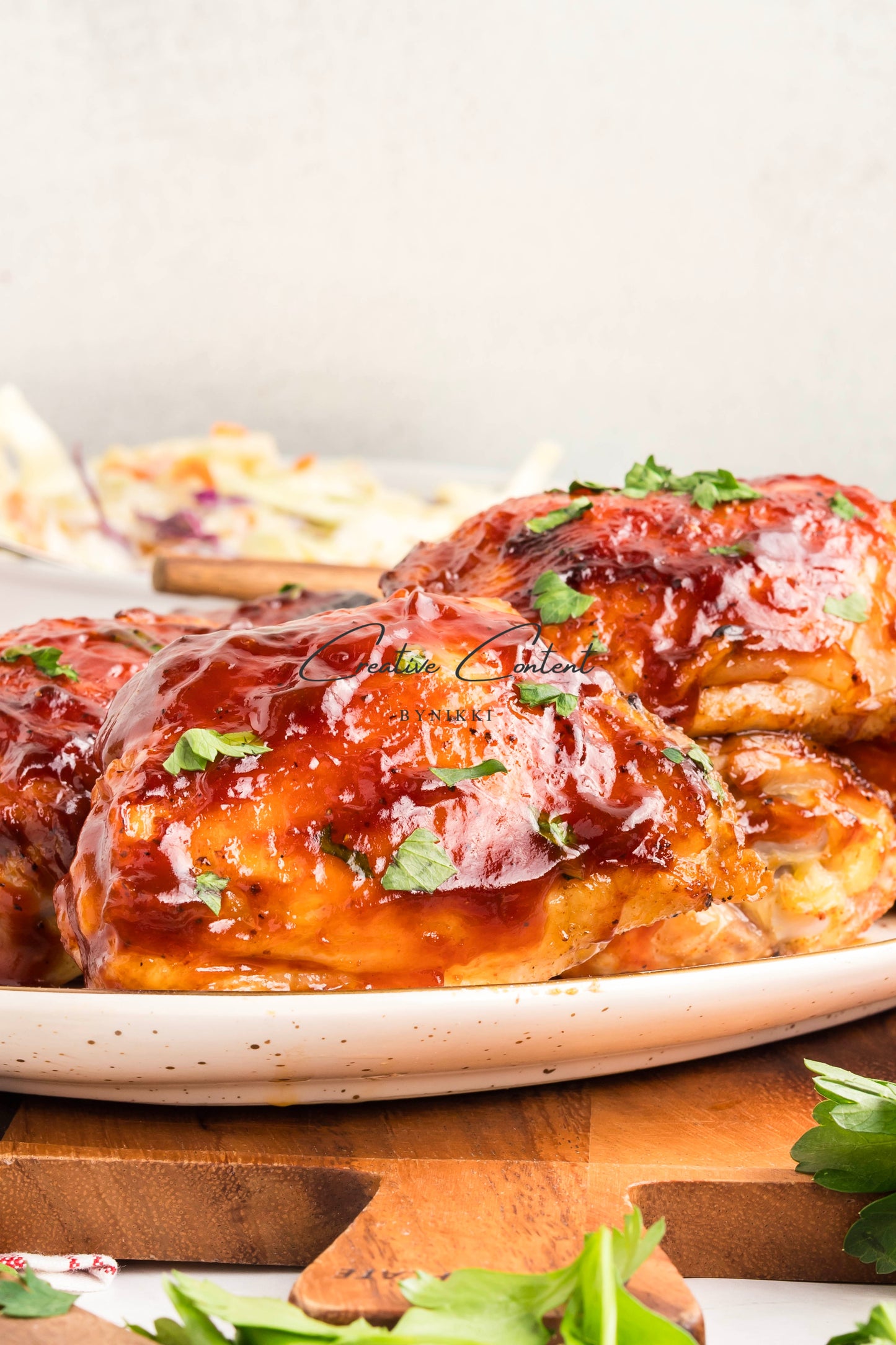 Baked Barbecue Chicken Thighs - Exclusive