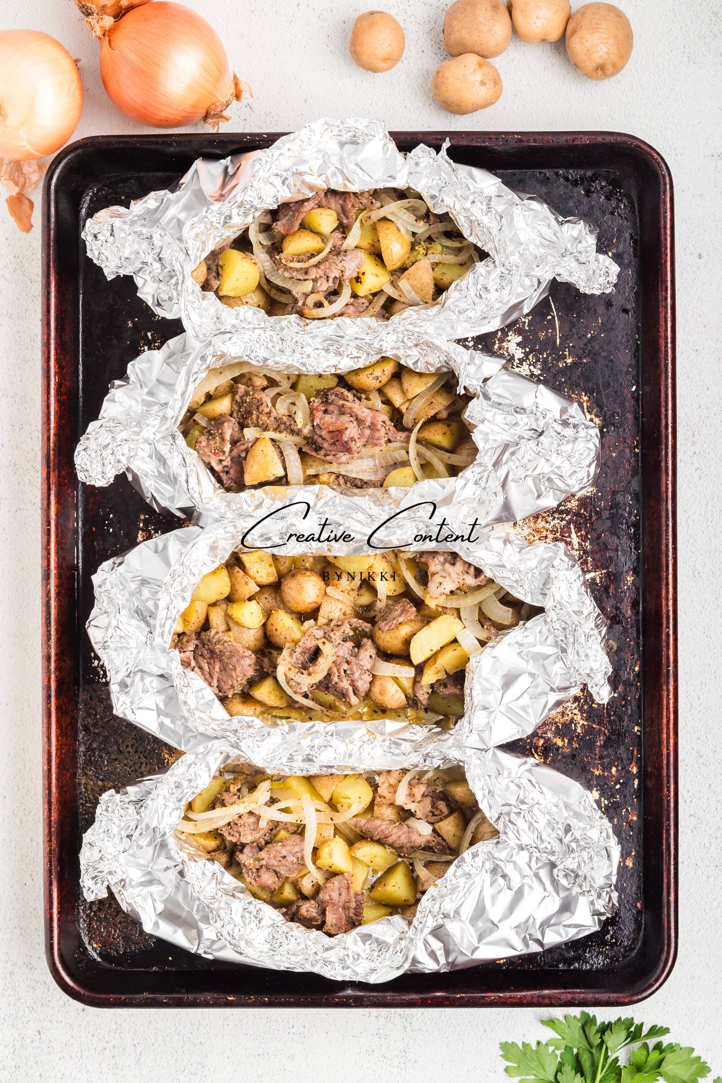 Beef and Potato Foil Packet - Exclusive