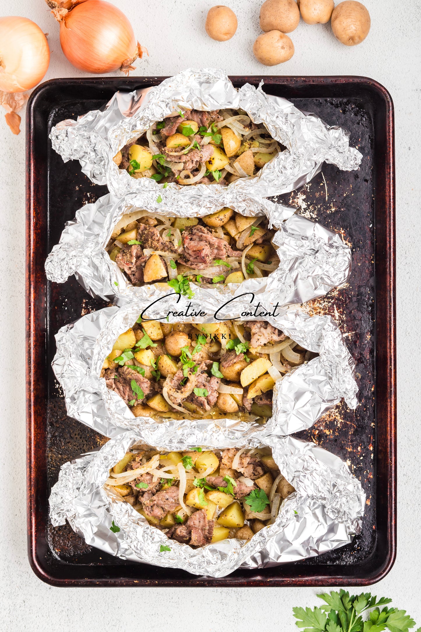 Beef and Potato Foil Packet - Exclusive