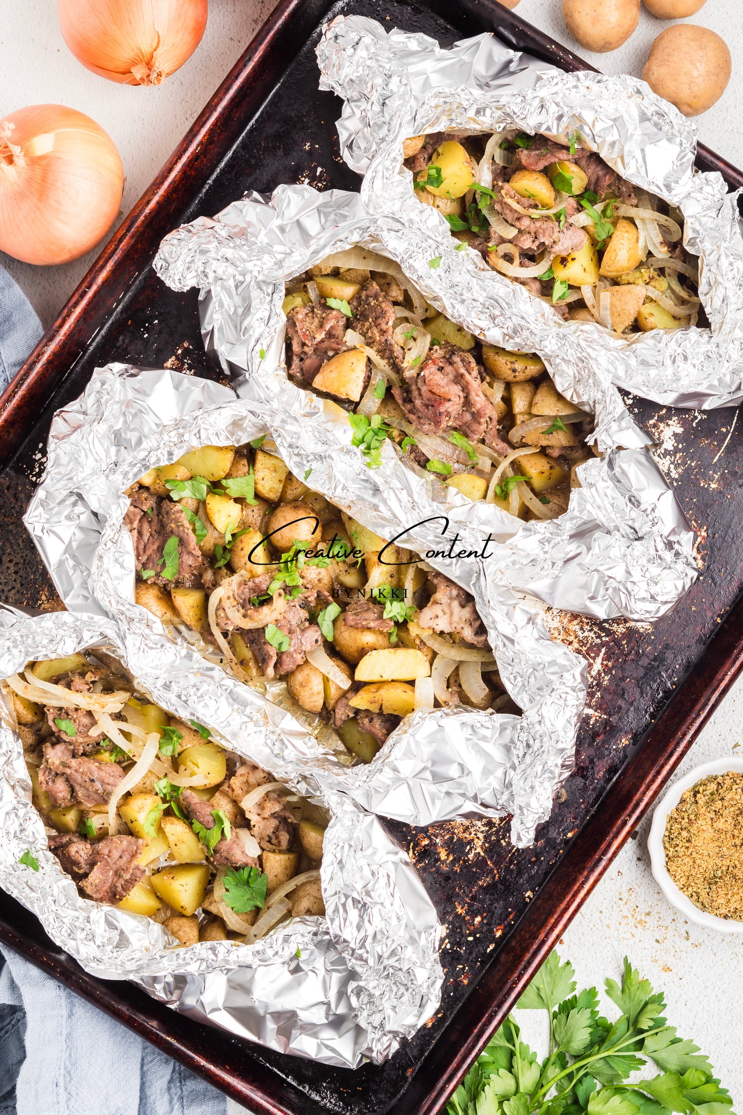Beef and Potato Foil Packet - Exclusive