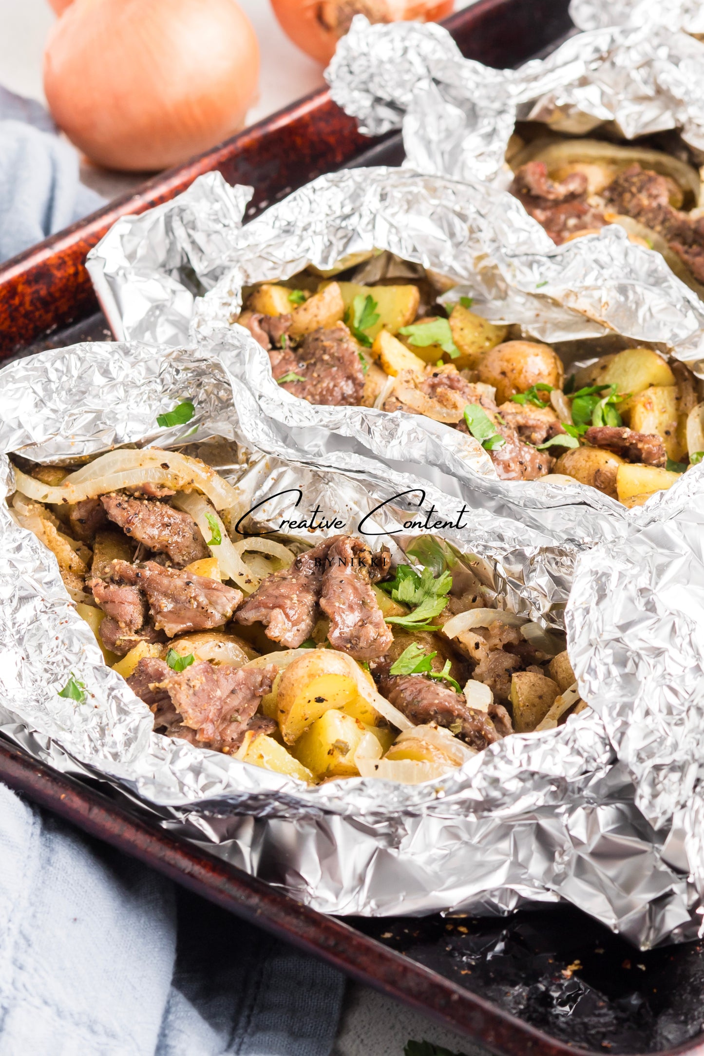 Beef and Potato Foil Packet - Exclusive