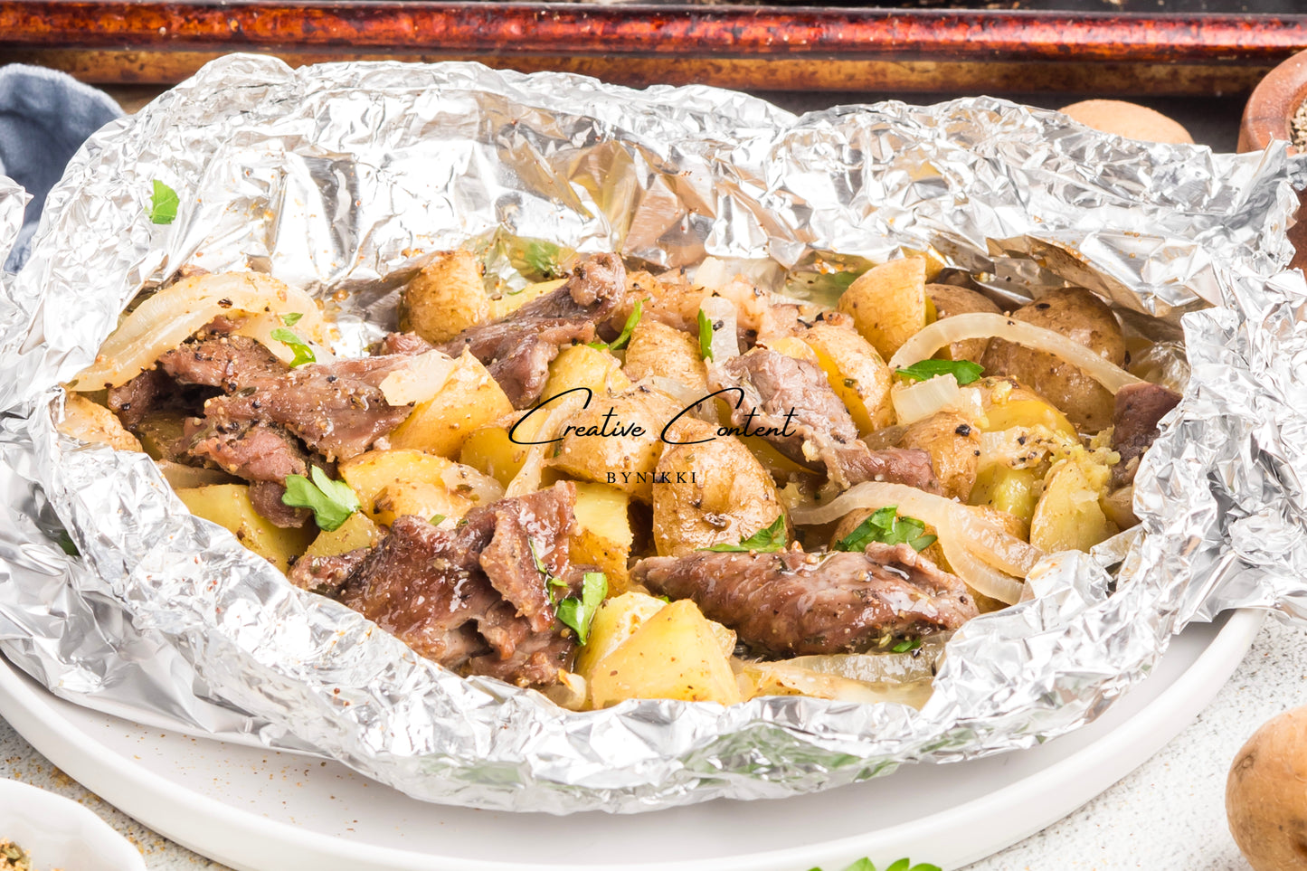 Beef and Potato Foil Packet - Exclusive