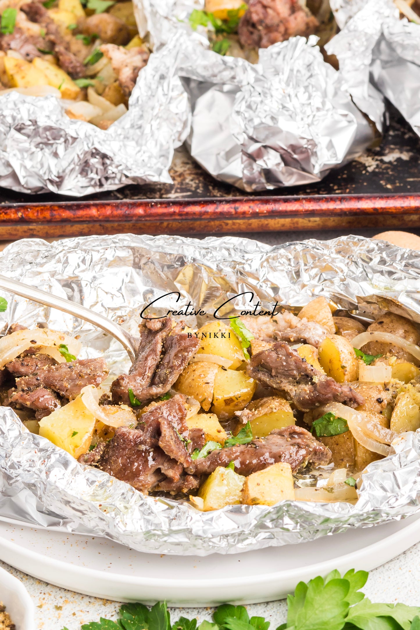 Beef and Potato Foil Packet - Exclusive