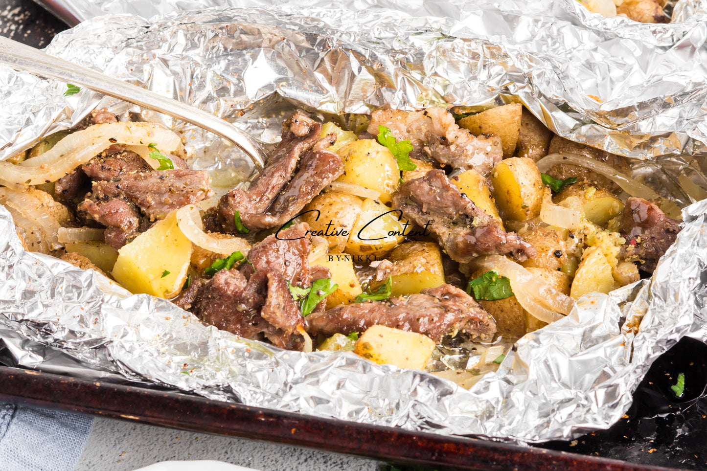 Beef and Potato Foil Packet - Exclusive