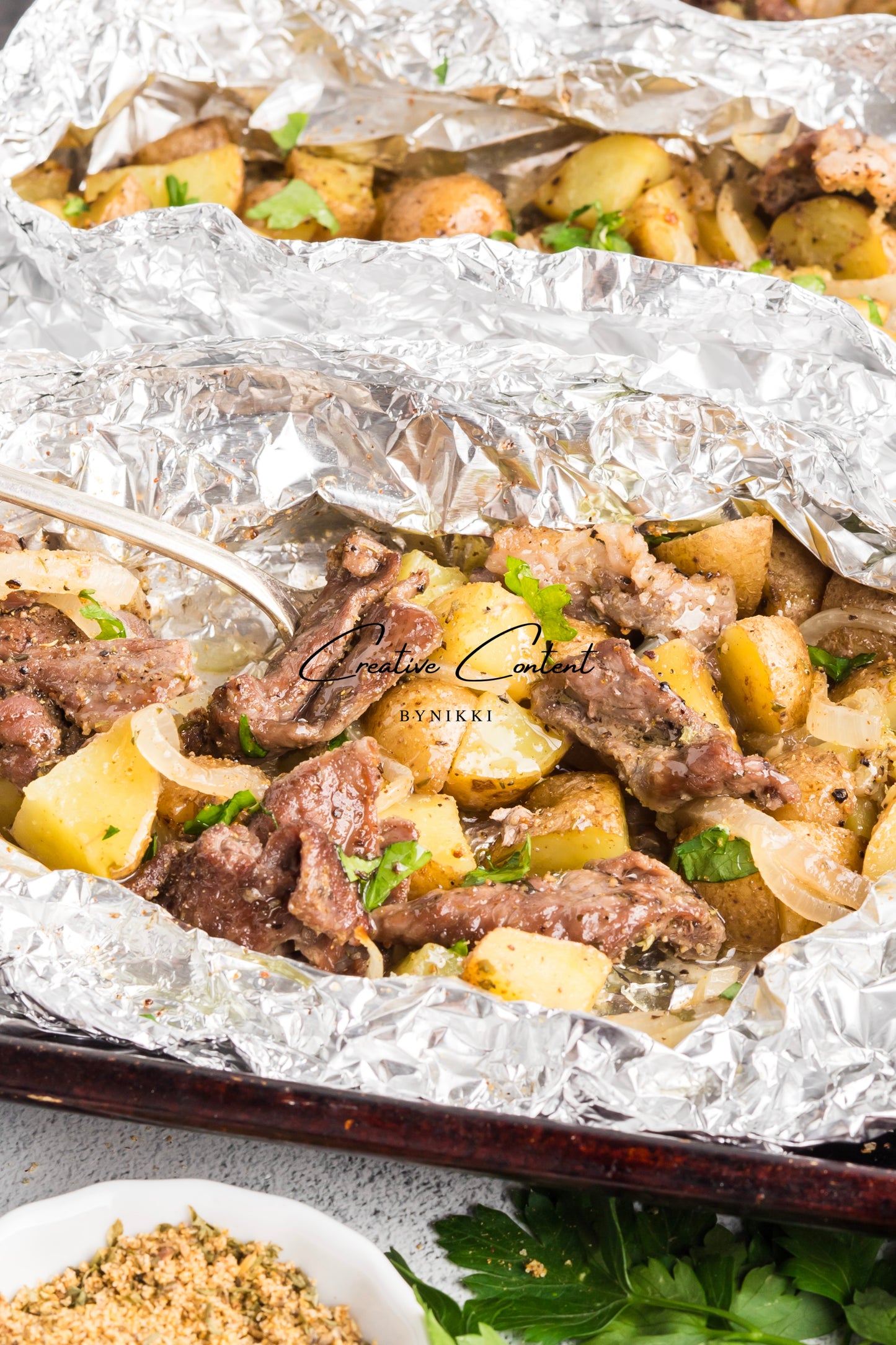Beef and Potato Foil Packet - Exclusive