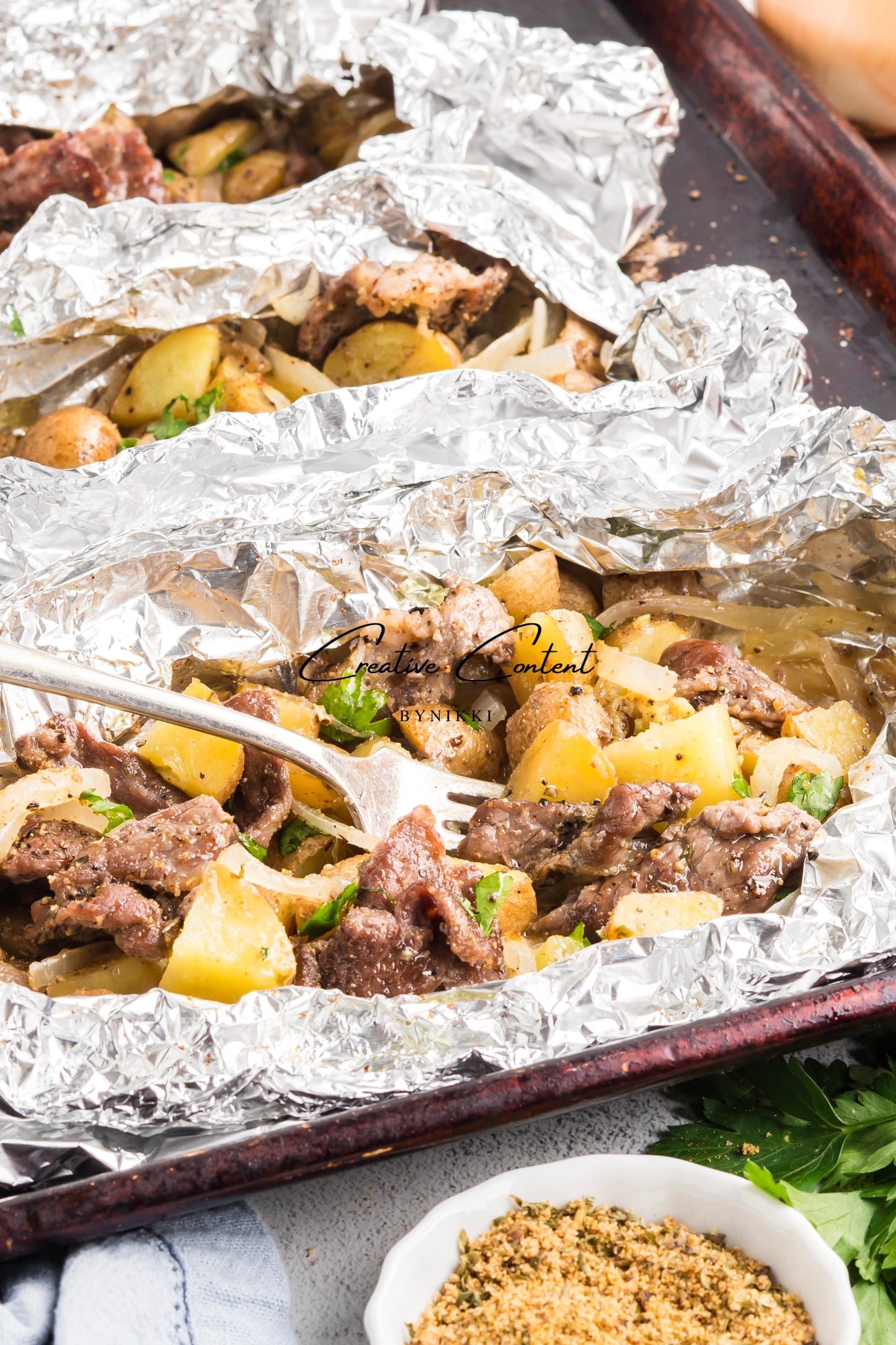 Beef and Potato Foil Packet - Exclusive