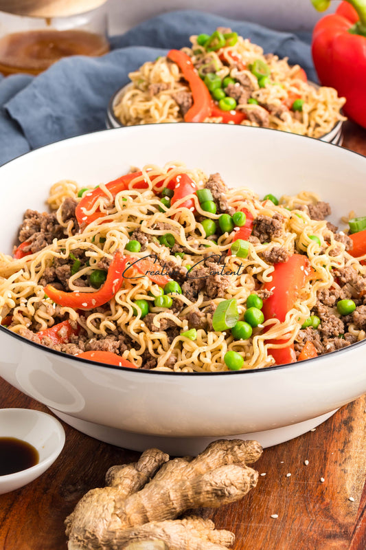 Beef and Ramen Noodles - Set 2 of 2