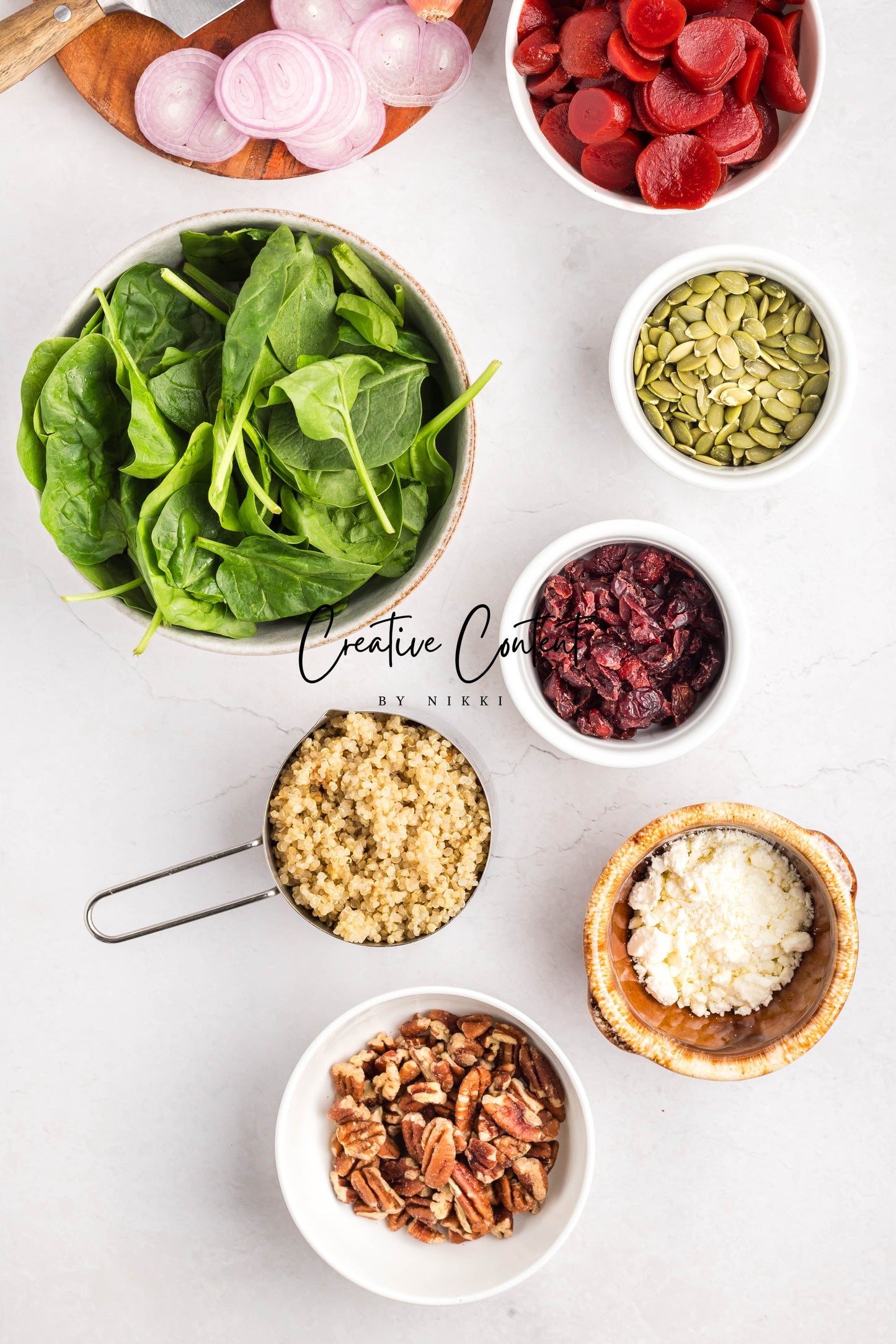 Beet Salad With Feta Cheese + Mint Vinaigrette - Set 2 of 2