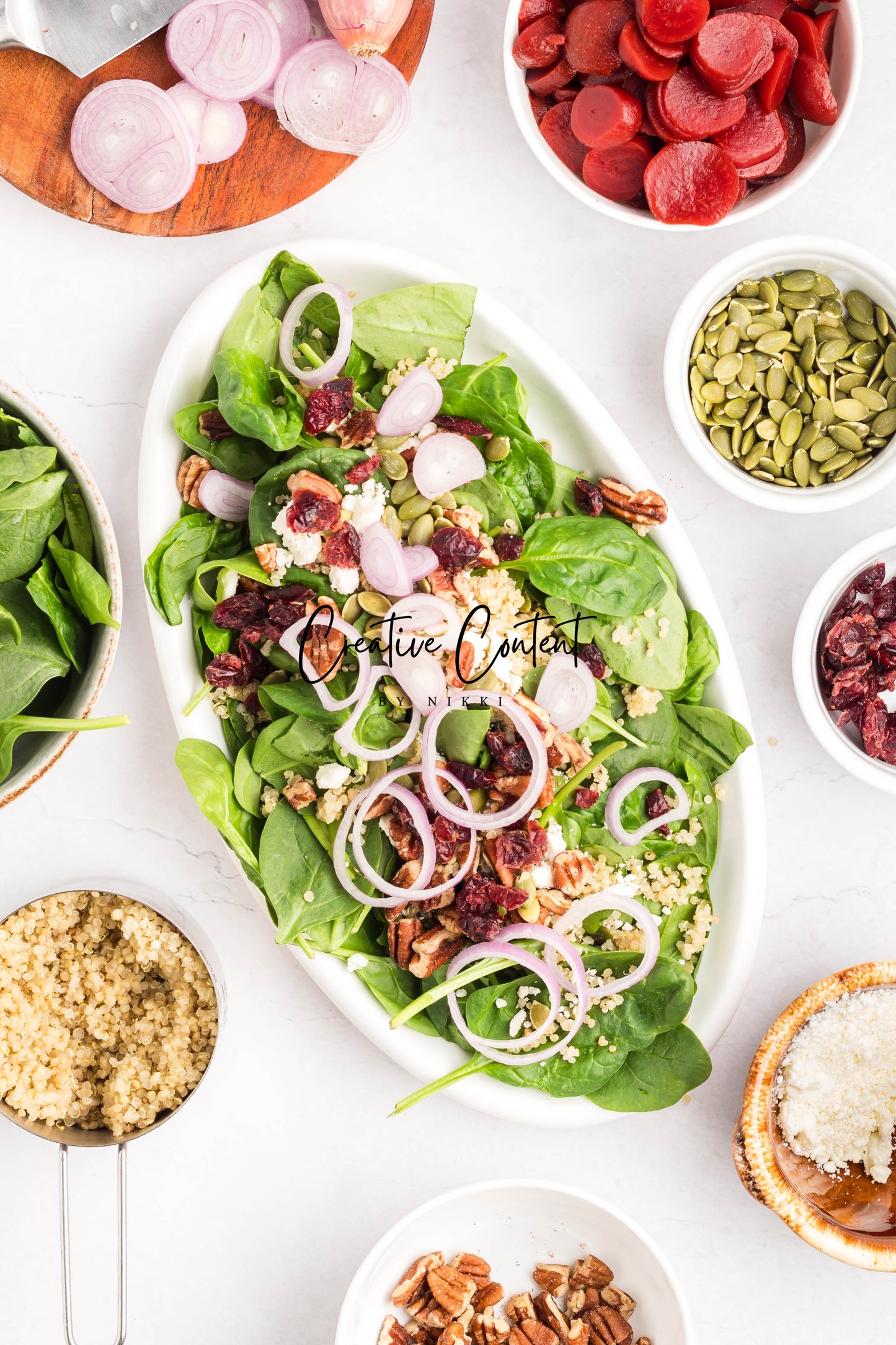 Beet Salad With Feta Cheese + Mint Vinaigrette - Set 2 of 2